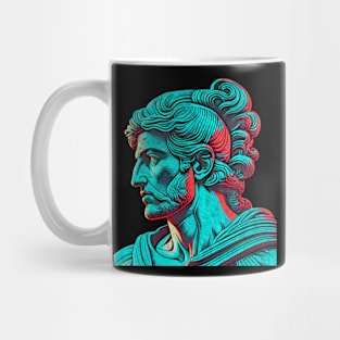 Synthwave Style Alexander The Great Profile Mug